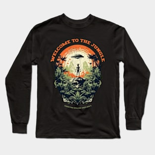 Retro Alien Abduction: Genesis 6 - Peru Jungle - Alien Jungle Watchers Long Sleeve T-Shirt